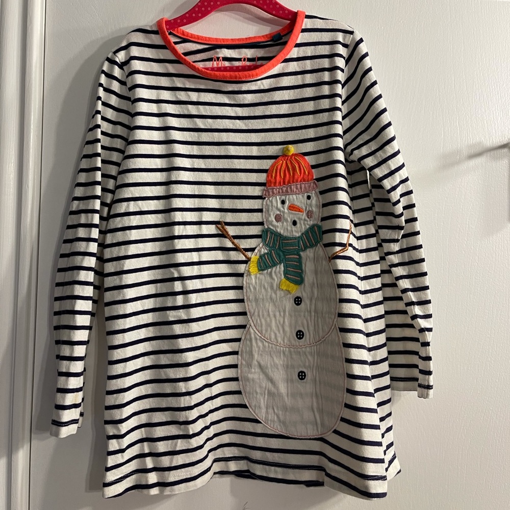 Boden Snowman T-Shirt Dress